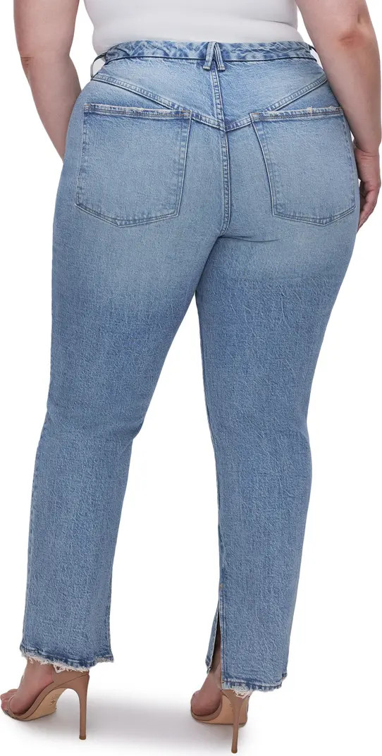 Good Boy Split Hem High Waist Straight Leg Jeans | Nordstrom