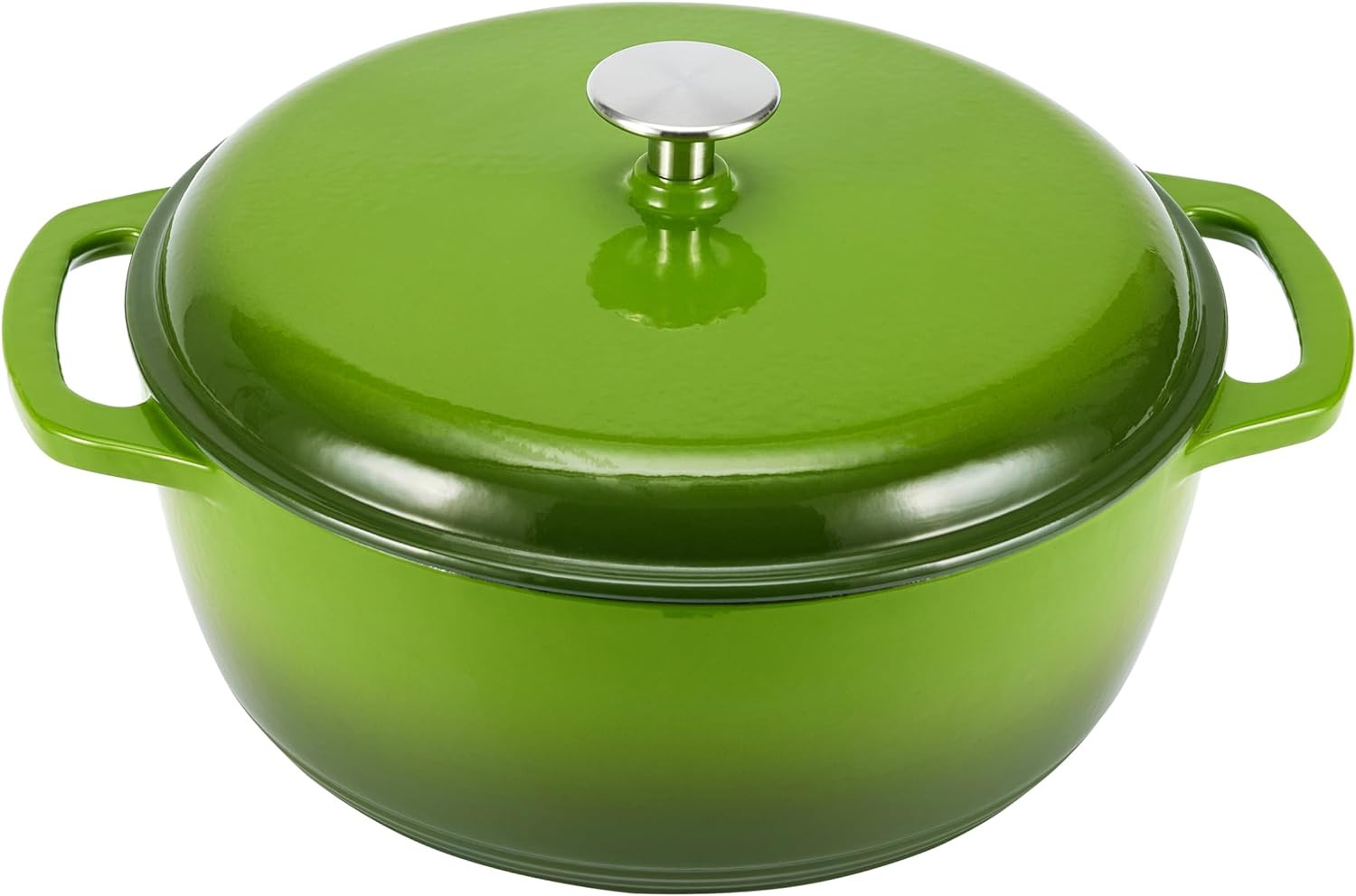 Amazon Basics Enameled Cast Iron Dutch Oven Pot with Lid, Round, Dual Handles, Heavy-Duty, Oven S... | Amazon (US)