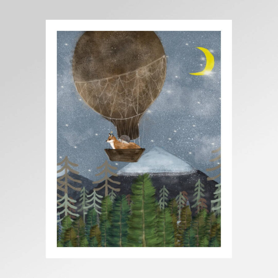 The Fox the Hedgehog and Little Field Mouse.nursery Wall Art.adventure Theme.woodland Theme.child... | Etsy (US)