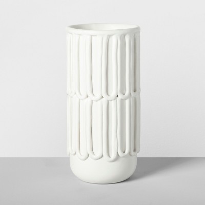 9.5" x 4.6" Decorative Porcelain Vase White - Opalhouse™ | Target