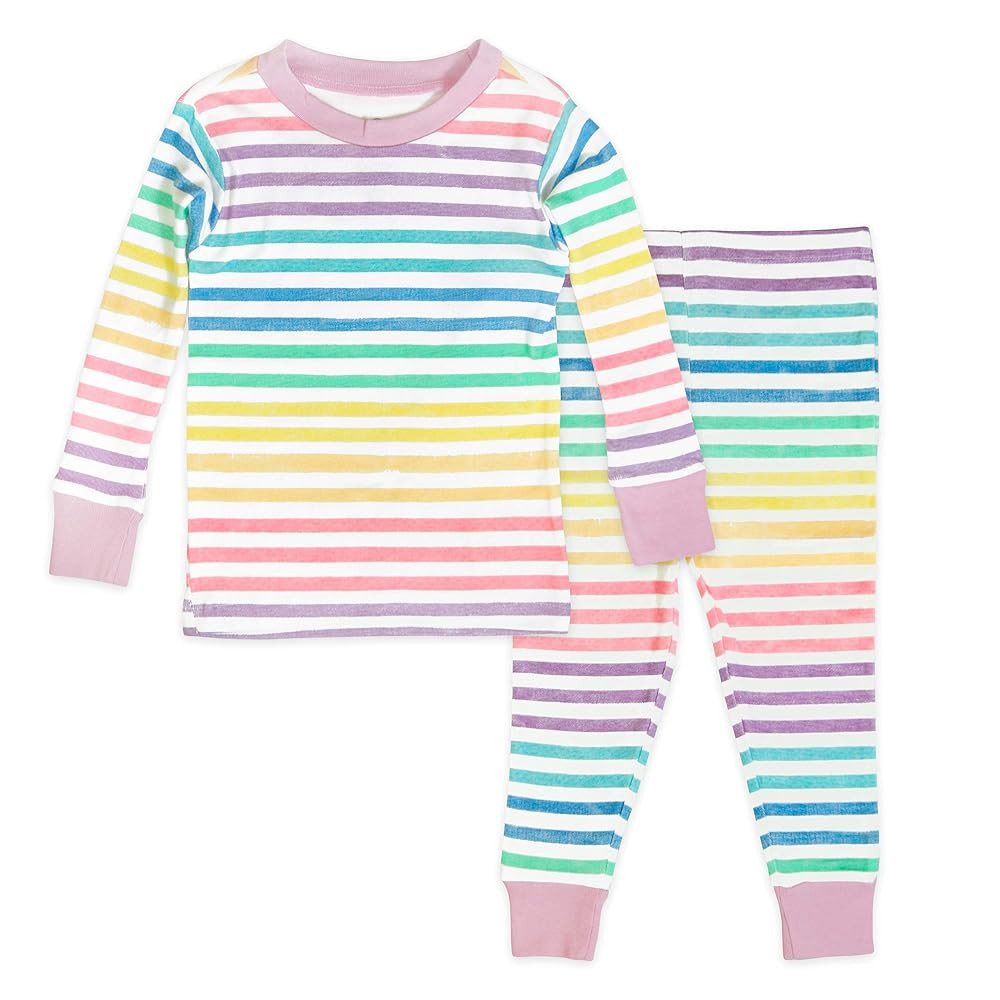 HonestBaby 2-Piece Pajamas Sleepwear Pjs 100% Organic Cotton for Baby, Toddler, Kids, Girl | Amazon (US)