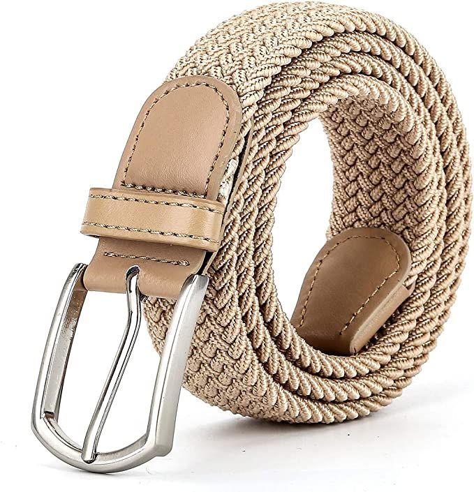 Braided Canvas Woven Elastic Stretch Belts for Men/Women/Junior with Multicolored | Amazon (US)