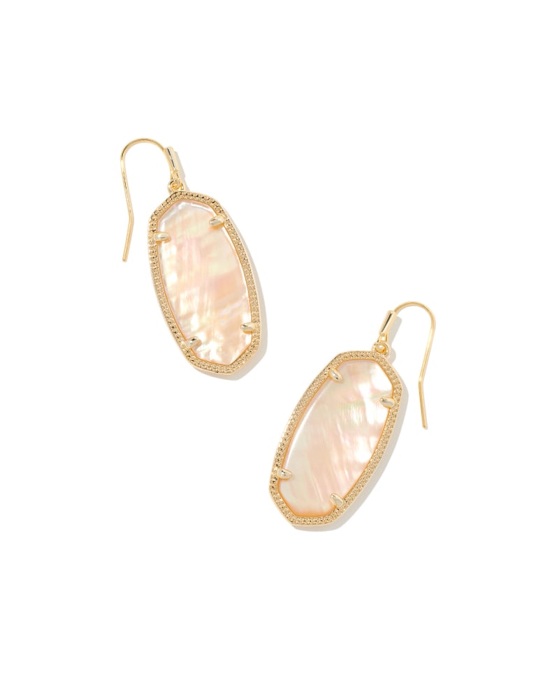 Elle Gold Drop Earrings in Golden Abalone | Kendra Scott