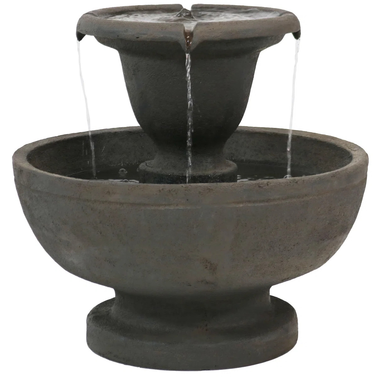 Arnulfo Streaming Falls Modern Polyresin 2-Tier Outdoor Water Fountain | Wayfair North America