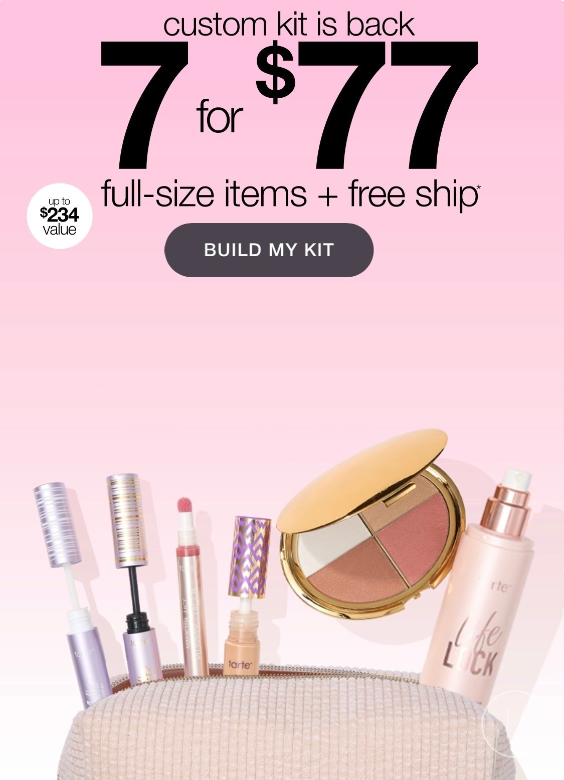 Run run run!! It’s Tarte’s build your own kit sale! You get 7 FULL SIZE products for $77! That makes each item $11 and that is WAY BELOW their retail value!

#LTKgrwm #LTKSaleAlert #LTKBeauty
