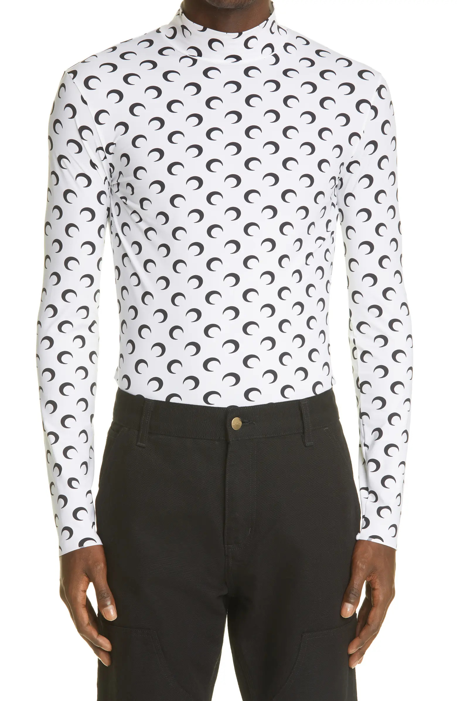 Marine Serre Unisex Second Skin Mock Neck Top | Nordstrom | Nordstrom