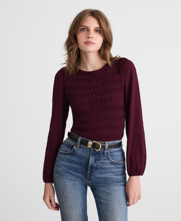Smocked Boatneck Top | Madewell