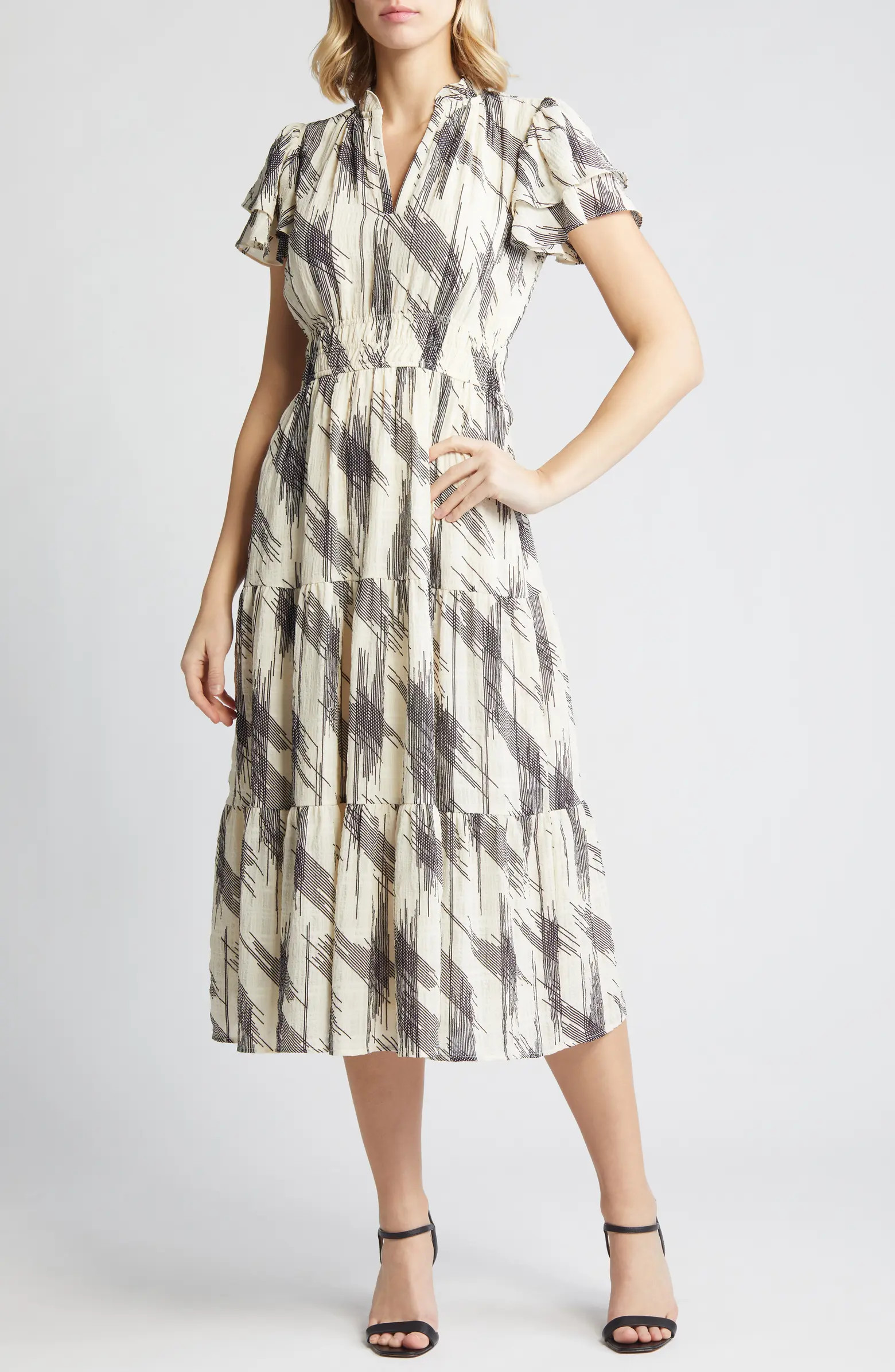 Smocked Waist Midi Dress | Nordstrom