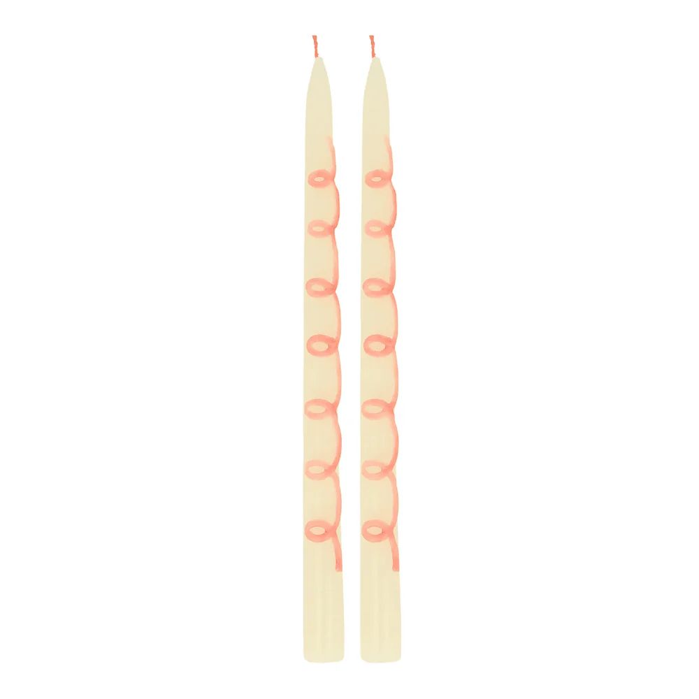 Meri Meri Pink Swirl Taper Candles | Shop Sweet Lulu