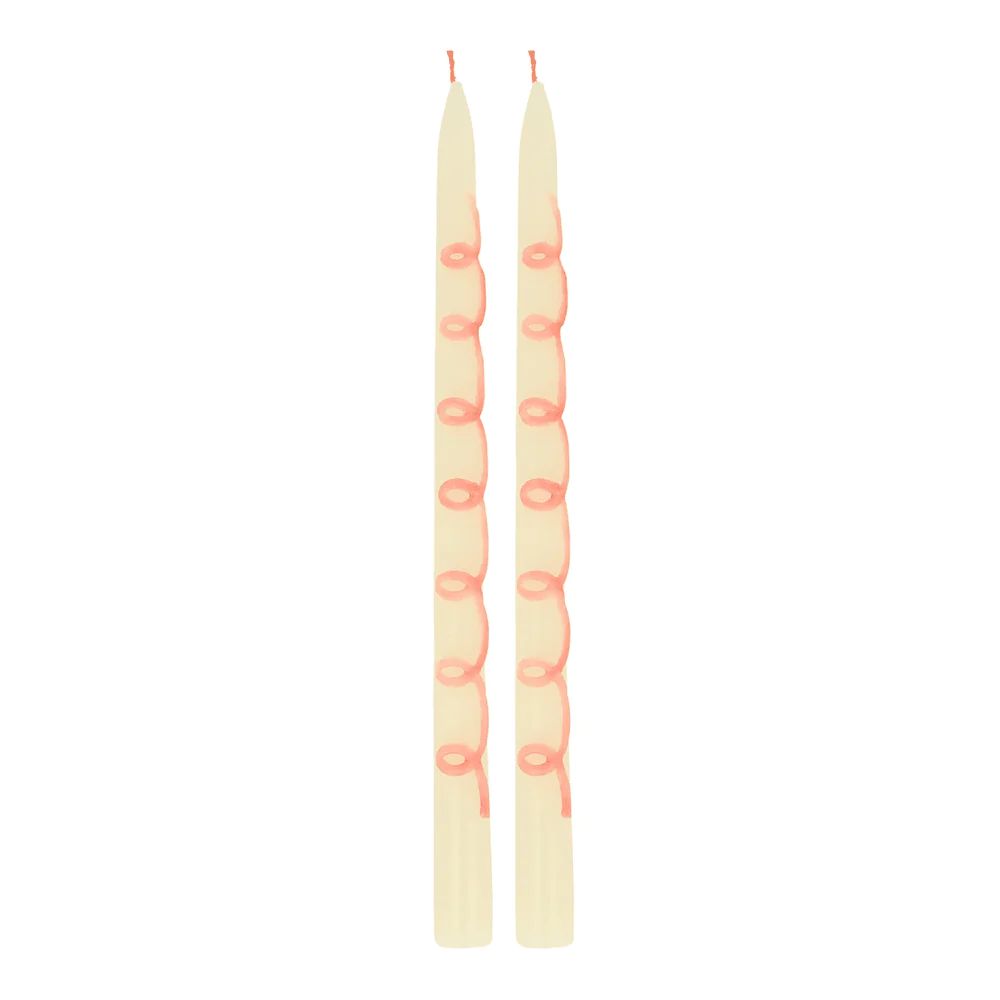 Meri Meri Pink Swirl Taper Candles | Shop Sweet Lulu