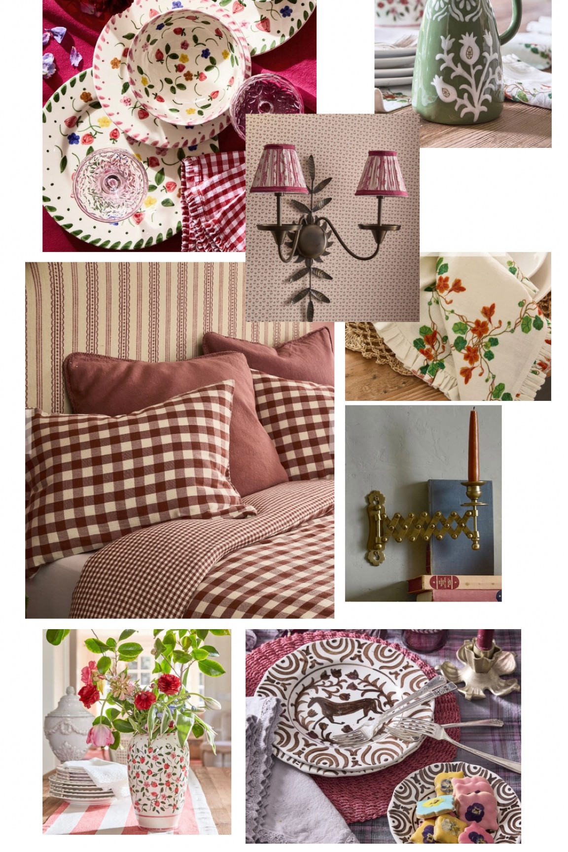 Patterned playful home decor - gingham, florals, ruffles, hand painted dinnerware 

#LTKSeasonal #LTKHome #LTKStyleTip