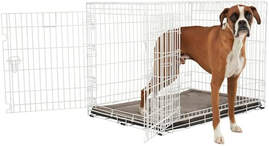 EveryYay White 2-Door Dog Crate, 42" L X 28" W X 30" H | Amazon (US)
