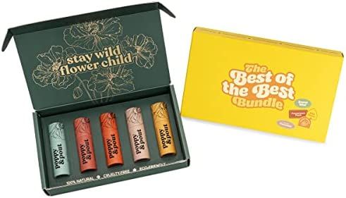5pk in Gift Box | Poppy & Pout 100% Natural Lip Balm, Sustainable Cardboard Tubes, Handmade, Crue... | Amazon (US)