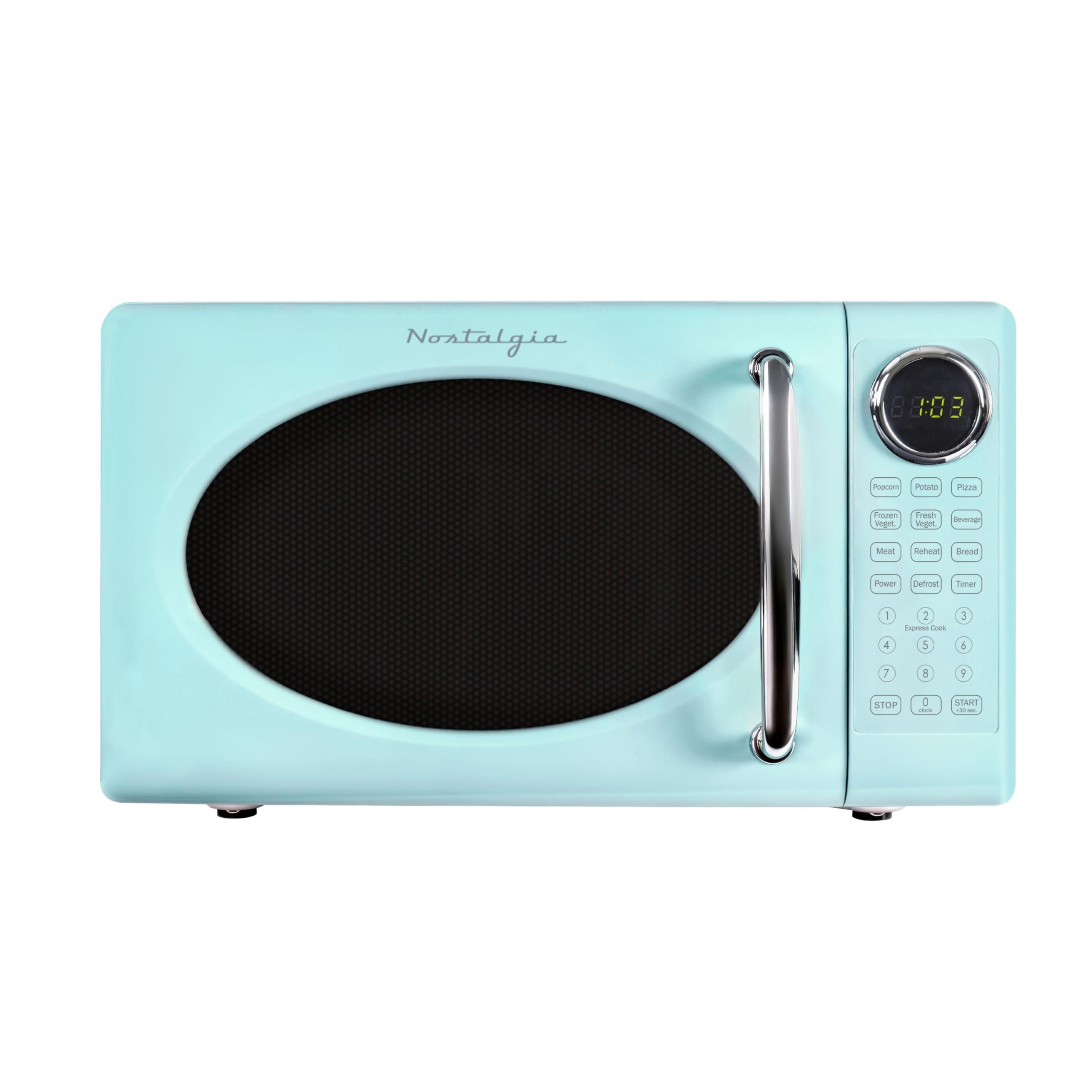 Nostalgia Retro Microwave Oven 0.7 Cu Ft, 700-Watt Countertop Size with Glass Turntable, Child Sa... | Amazon (US)