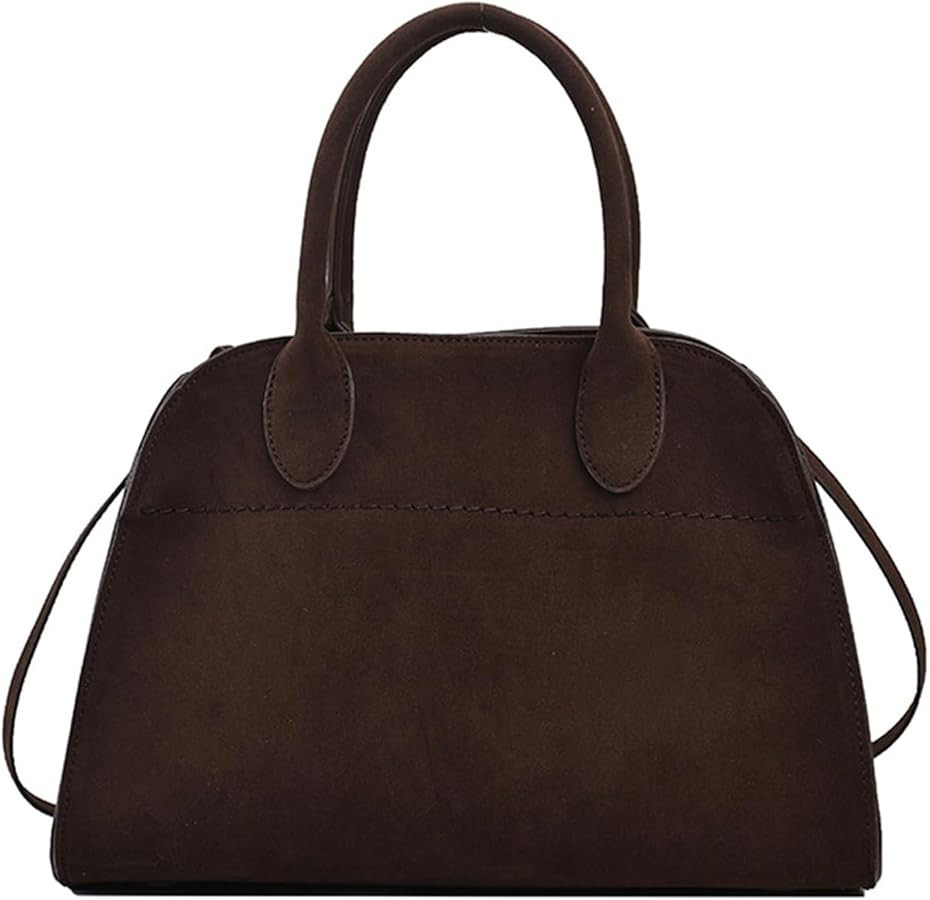 Suede Tote Bag for Women, Women's Suede Purse Vintage Top Handle Bag, Fashion Retro Shoulder Satc... | Amazon (US)
