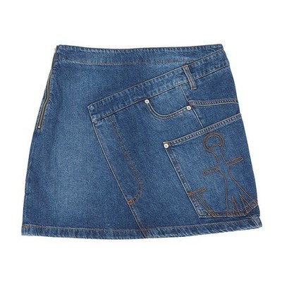 J.W. Anderson JW Anderson DK0020 PG1499 804 Women's Denim Mini Skirt 96307260 | eBay US