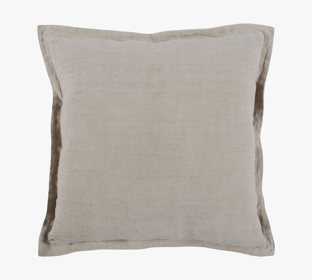 Carmelita Flax Linen Pillow Cover | Pottery Barn (US)