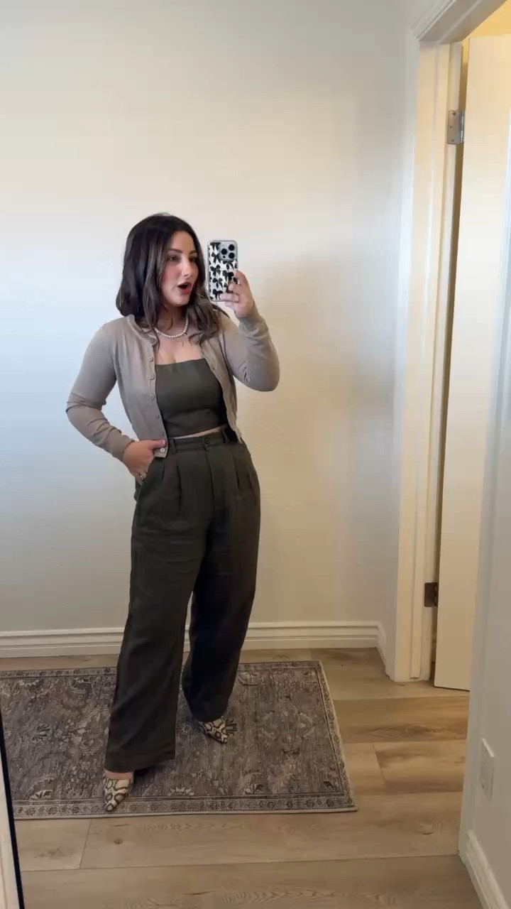 Petite friendly outfit! 

Cardigan size small (could have sized up to a medium if buttoned) 

Top size small

Pants size 4 petite 
Exact color sold out but available in cream and I linked similar! 

5'0" 145lbs 

Petite pants 
Linen pants 
Spring outfit 

#LTKPetite #LTKSeasonal #LTKStyleTip