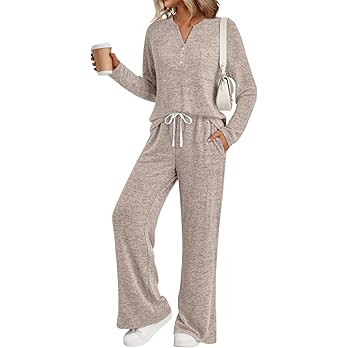 LILLUSORY Womens 2 Piece Lounge Sets Winter Outfits 2026 Sweatsuit Matching Pjs Airport Vacation ... | Amazon (US)