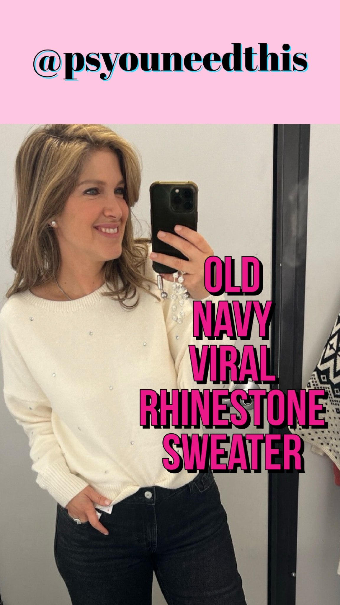 Obsessed with this viral rhinestone sweater from Old Navy! Comment “LINK” to shop - or shop via the link in my bio, in stories, or in my “November Reels” highlight!

This sweater is SO soft, the perfect cropped length, and comes in cream and black! On sale for $25 right now & sizes are flying! Wearing a size small for reference.

#oldnavy #oldnavystyle #oldnavyfashion 

#LTKFindsUnder50 #LTKStyleTip #LTKSeasonal
