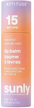 ATTITUDE Lip Balm with SPF 15, EWG Verified, Plastic-Free, Broad Spectrum UVA/UVB Protection with... | Amazon (CA)