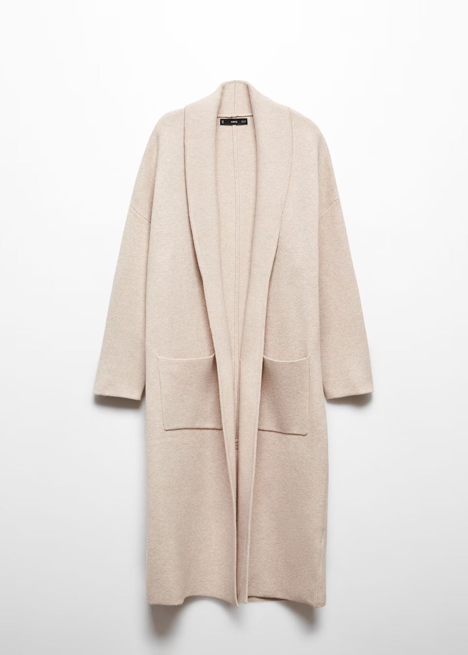 Oversized knitted coat with pockets | MANGO (US)