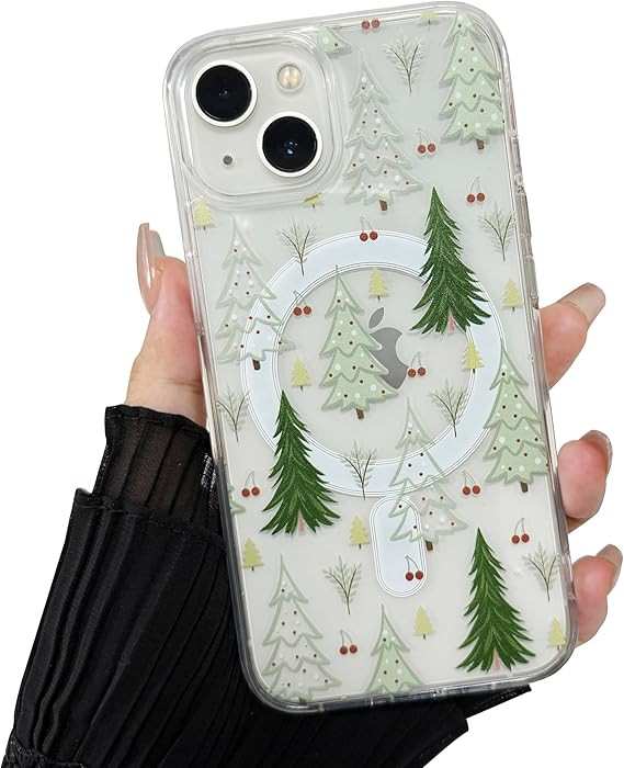ZTOFERA for iPhone 13/14 Christmas Phone Case Compatible with Magsafe, Vintage Christmas Pattern ... | Amazon (US)