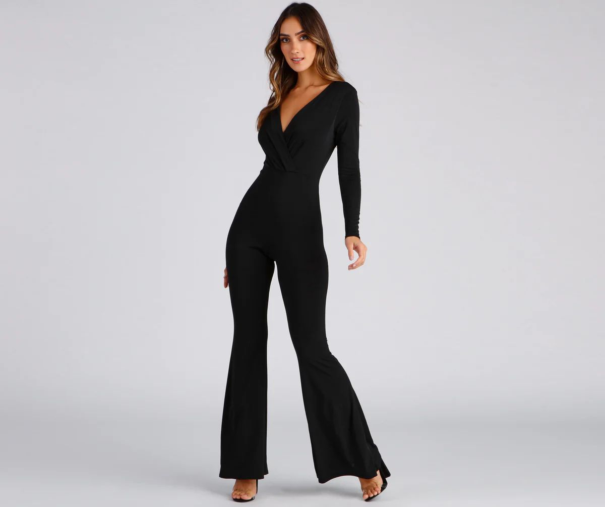 Bring The Flare Long Sleeve Jumpsuit | Windsor Stores