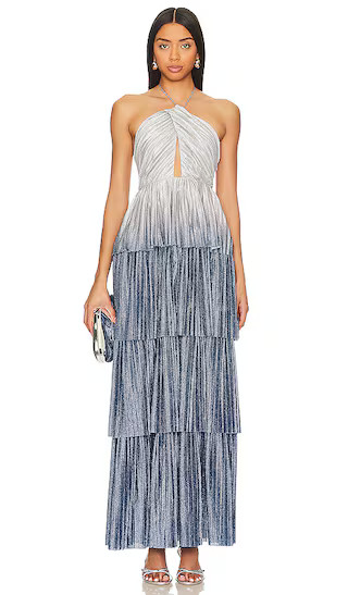 Line & Dot Oracle Maxi Dress in Blue. - size XS | Revolve Clothing (Global)