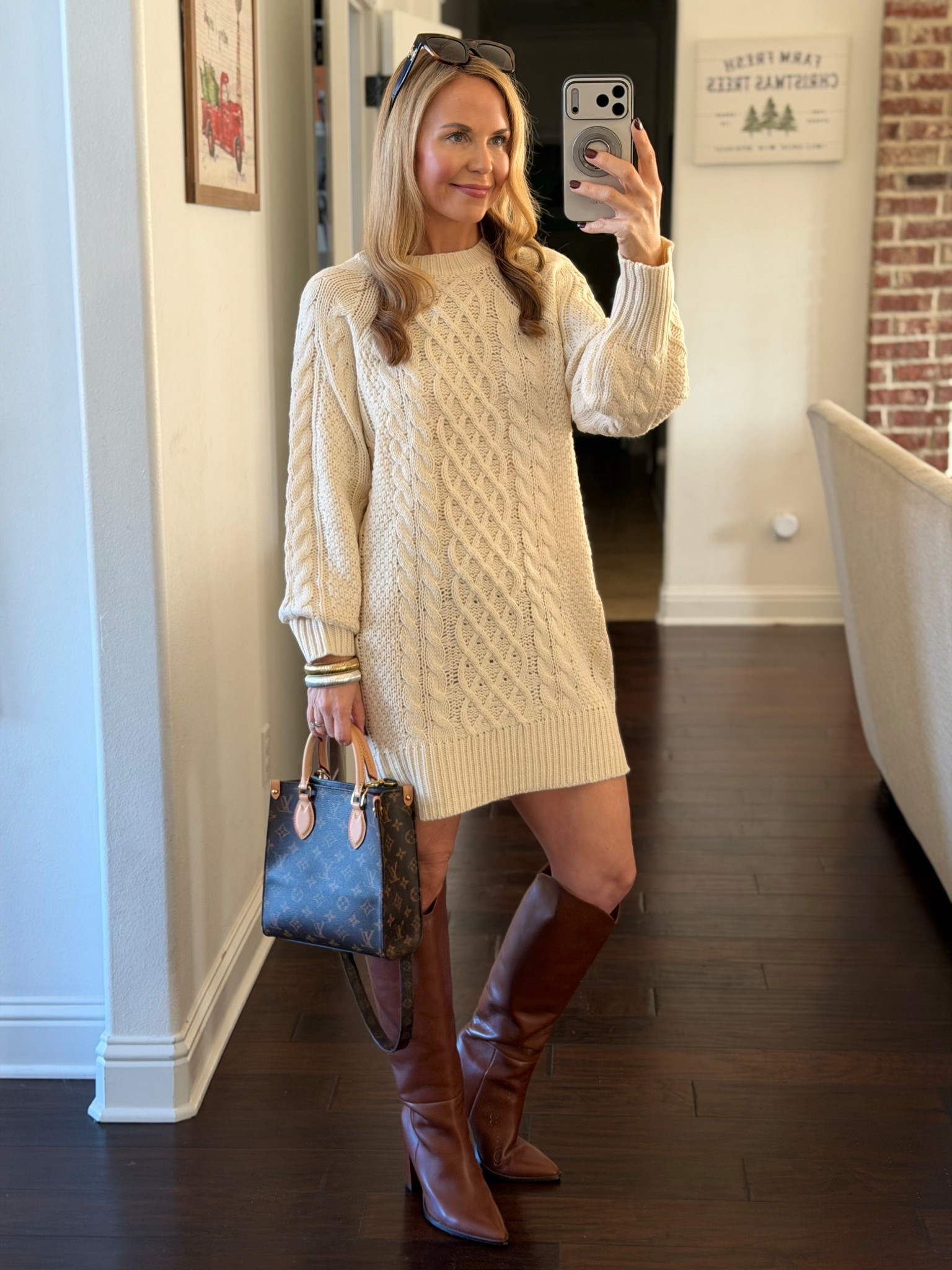 Sweater dress under $50! Wearing a small 

#LTKPetite #LTKFindsUnder50