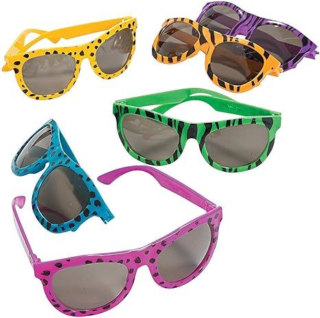 Fun Express Bright Animal Print Sunglasses (Set of 12) | Amazon (US)
