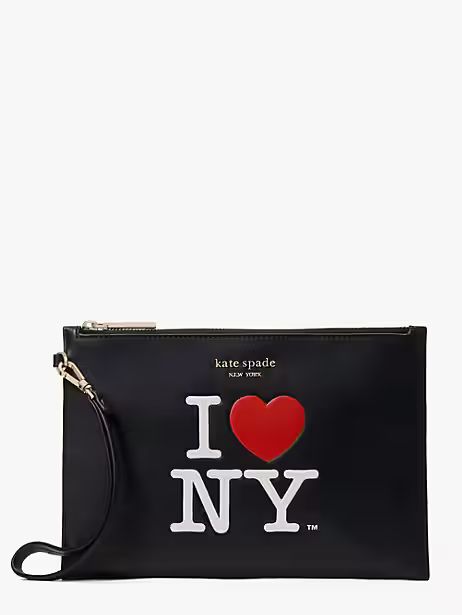 I Love Ny X Kate Spade New York Pouch Wristlet, Black Multi | Kate Spade (US)