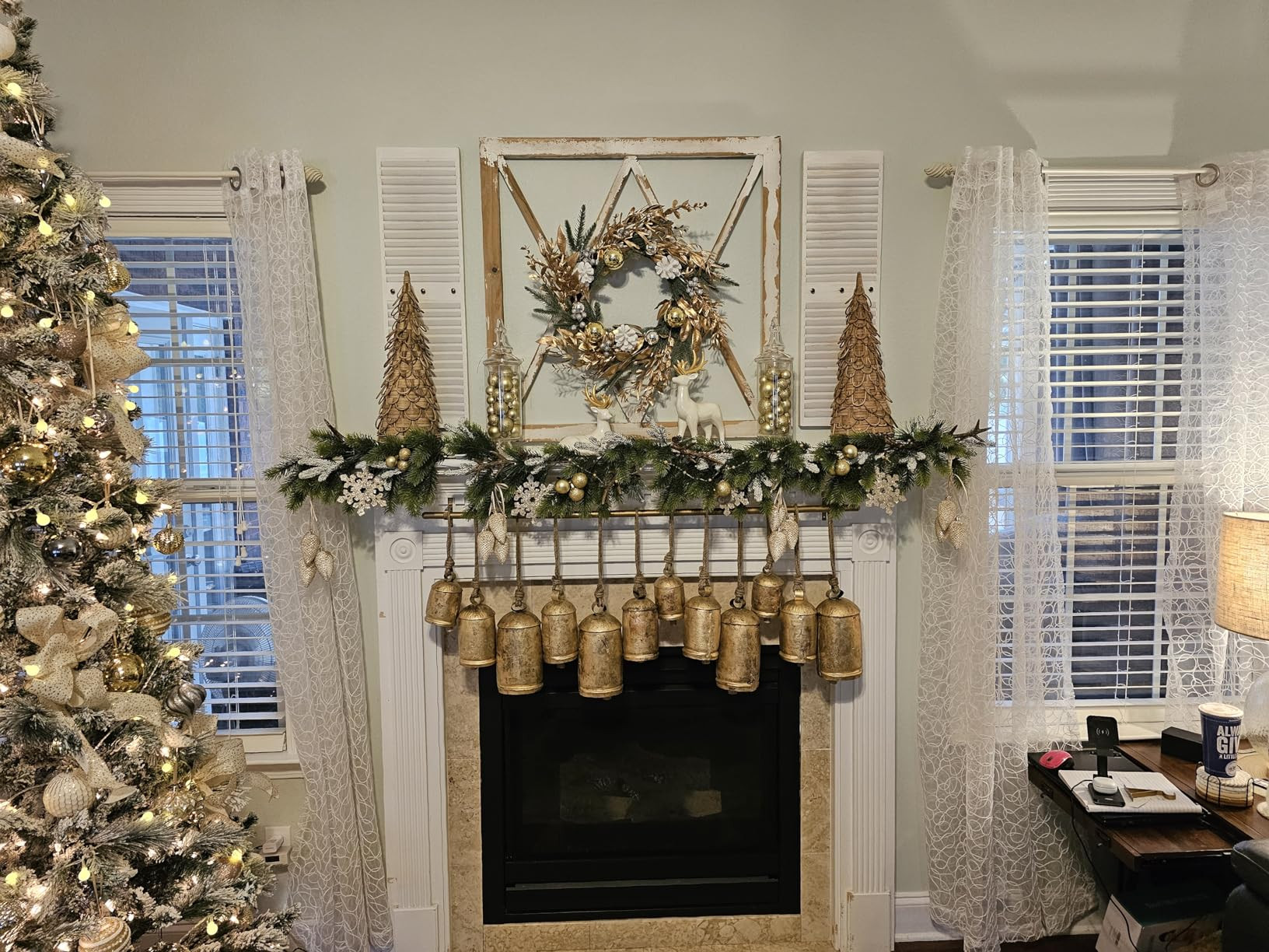 Handicrafts Giant Vintage Rustic Tin Metal Harmony Cow Bells Complete Set of 15 Huge XXL Rustic H... | Amazon (US)