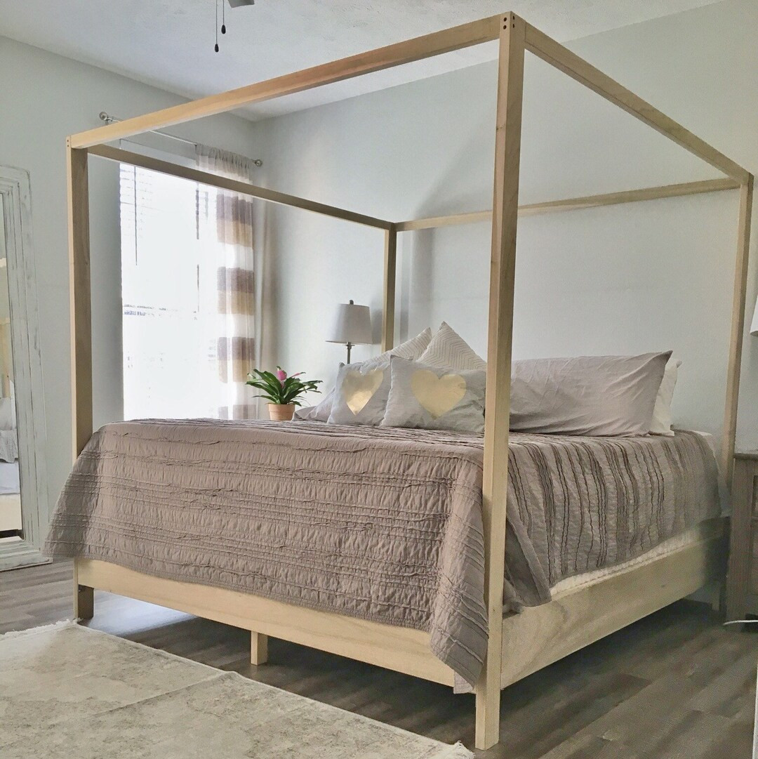 Queen Size Canopy Bed Made in US | Etsy (US)