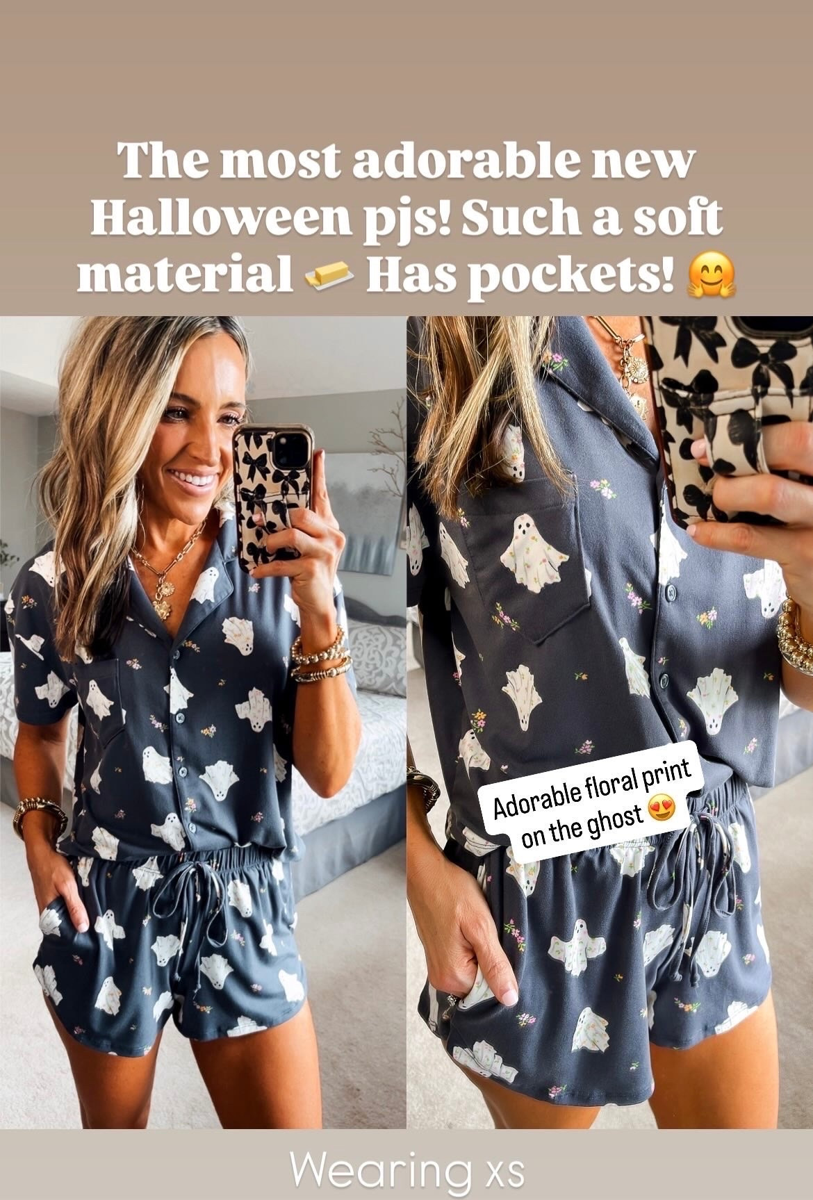 The most adorable new Halloween pjs! Such a soft material 🧈 pockets! Wearing xs

#LTKSeasonal #LTKmorningroutine #LTKHome