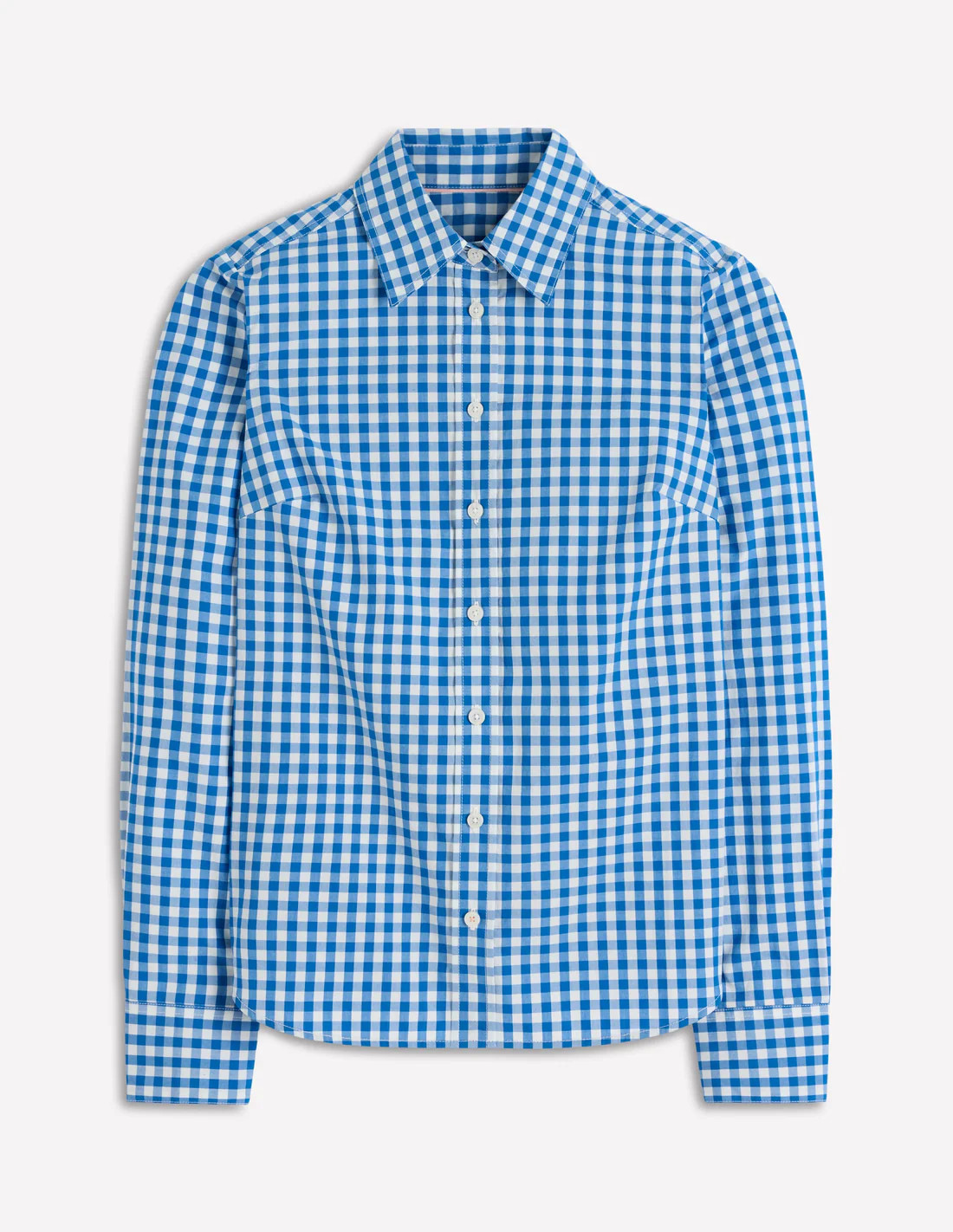 Sienna Cotton Shirt-Kingfisher Blue Gingham | Boden UK