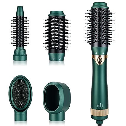 Hair Dryer Brush, Interchangeable Brush Head Hot Air Brushe Set, 4 in 1 Hair Dryer and Volumize w... | Amazon (US)