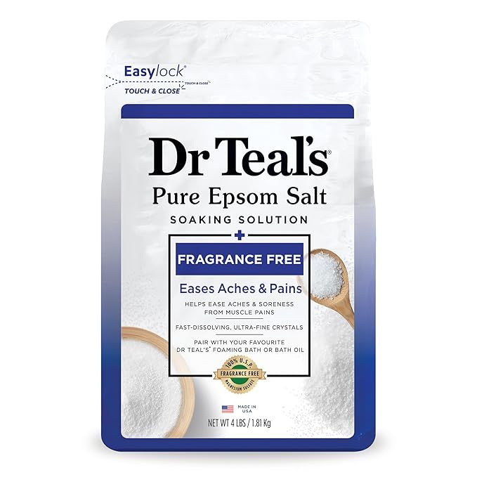 Dr Teal's Pure Epsom Salt Soak, Fragrance Free, 4 lbs | Amazon (US)