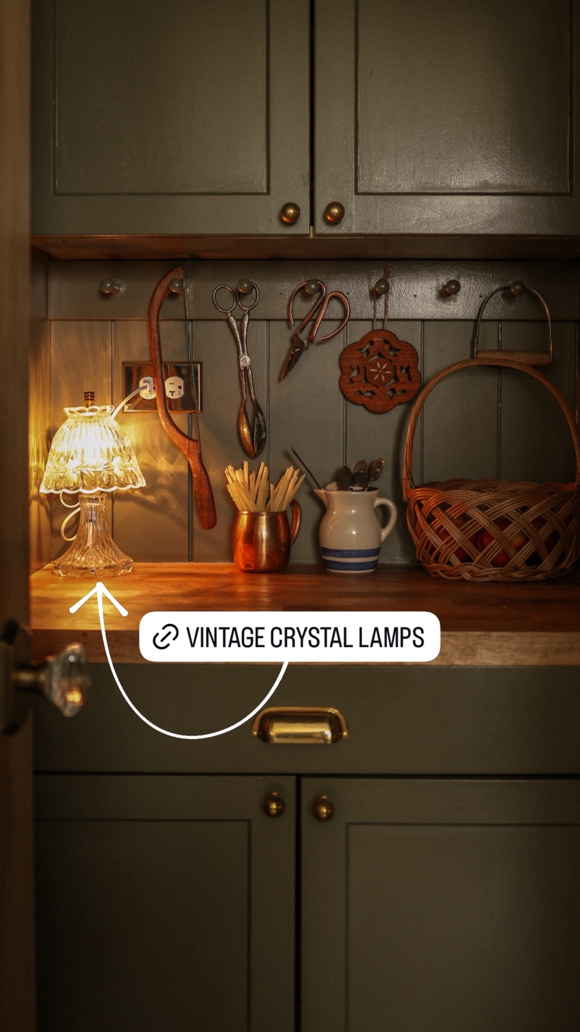 Vintage crystal lamps, mini glass lamp for counter 

#LTKHome