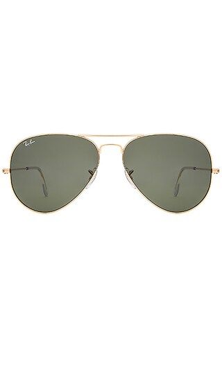 Ray-Ban Aviator Classic in Green Classic | Revolve Clothing (Global)