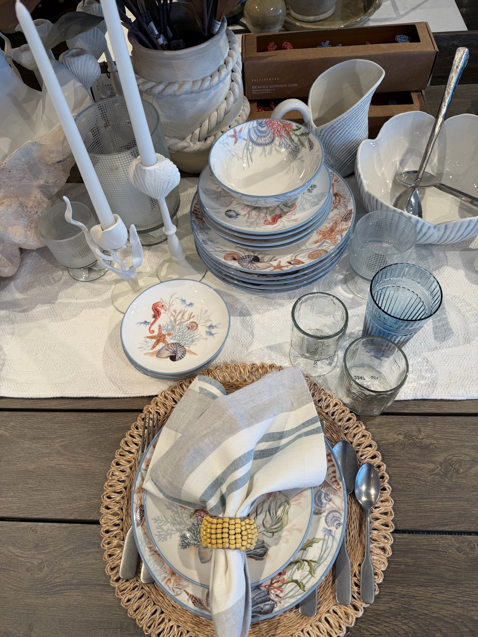 Coastal dinnerware — perfect for a summer party.

Host, dinner party.

#LTKHome #LTKSeasonal #LTKfoodie