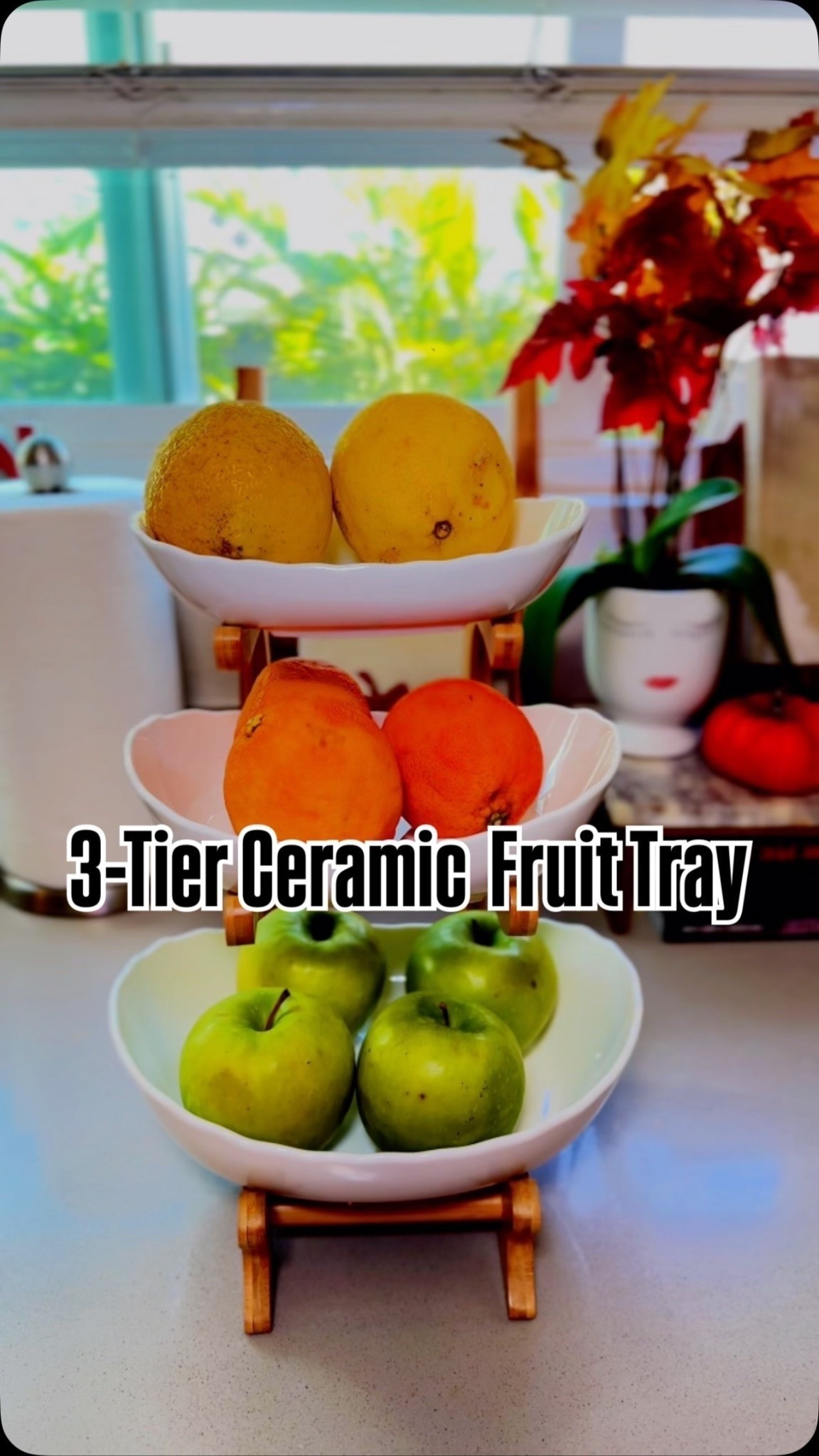 POV: You finally give your fruits the perfect home 🍋🍊🍏

Assembled this 3-tier bamboo stand with ceramic bowls in under a minute, no tools needed. 

Now my lemons, oranges , and green apples are organized, visible, and actually getting eaten.

It saves so much counter space and looks adorable styled for fall. 

Would you style it with fruit or use it for snacks and coffee bar essentials?

Save this for your kitchen reset idea.

3-Tier Bamboo Fruit Stand with Ceramic Bowls: Easy Kitchen Counter Organization Idea for kitchen counter or island

#LTKHome #LTKvlog #LTKSaleAlert