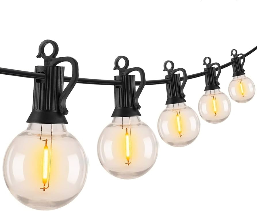 Brightown Outdoor String Lights, 100FT 50+2 G40 Bulbs Shatterproof Patio Lights, IP65 Waterproof ... | Amazon (US)