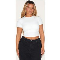 Shape White Built In Bra Sculpt T-shirt | PrettyLittleThing US