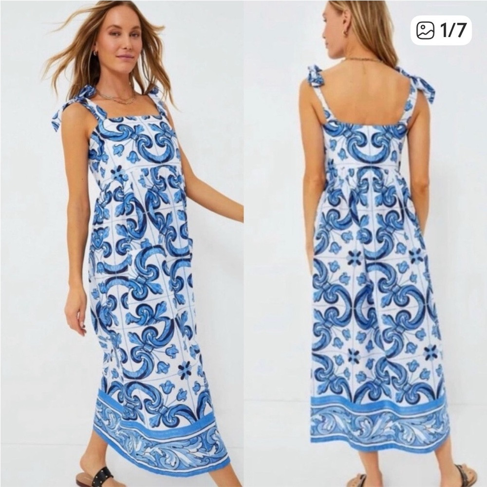 NWT Tuckernuck Capri Majolica Tile Tilly Maxi Dress Size M | Poshmark