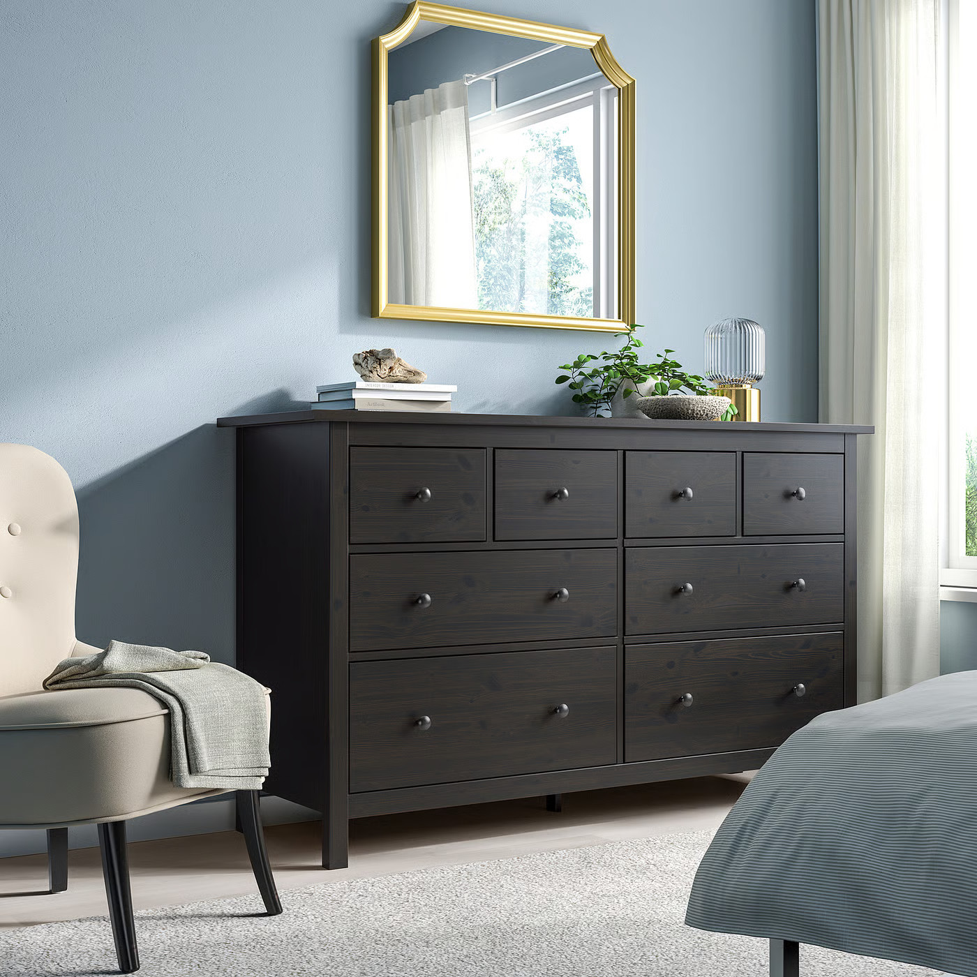 IKEA HEMNES 8-drawer dresser, black-brown, 63x37 3/4 | IKEA US