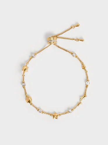 Gold Oceana Crystal Bracelet | CHARLES & KEITH | Charles & Keith CA