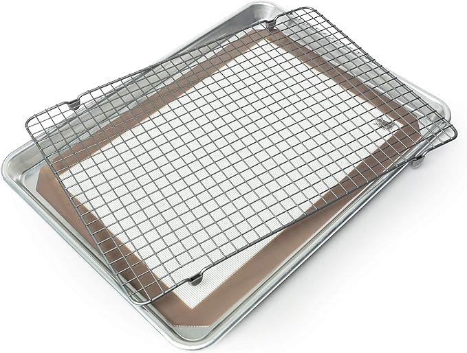 Nordic Ware 3 Piece Natural Aluminum Commercial Cookie Baking Set, Silver | Amazon (US)