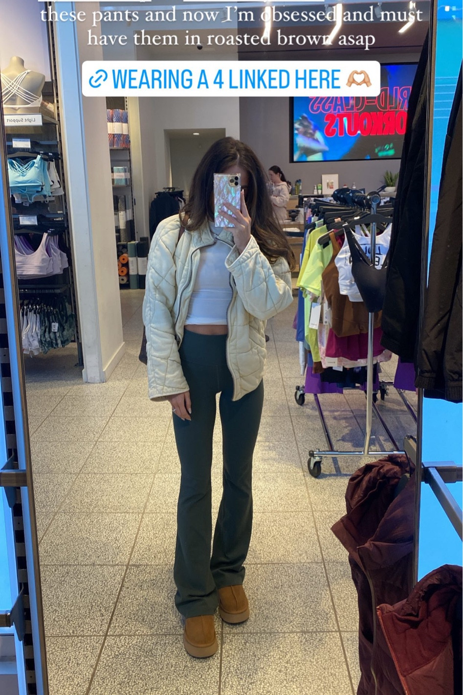 Xs in jacket in top , 4 in pants! BEST SELLING Lululemon high rise flare pants 💗

#LTKstyletip