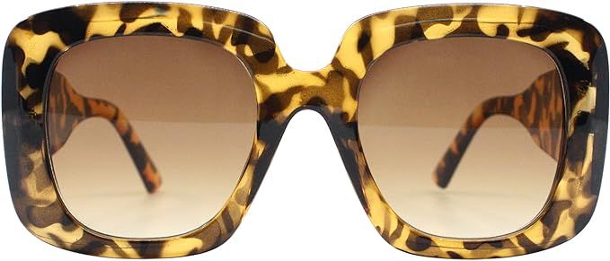 PASTL Womens Square Fashion Sunglasses Oversized Thick Frame UV 400 | Amazon (US)